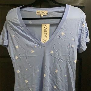 Wildfox Star V Neck shirt size L